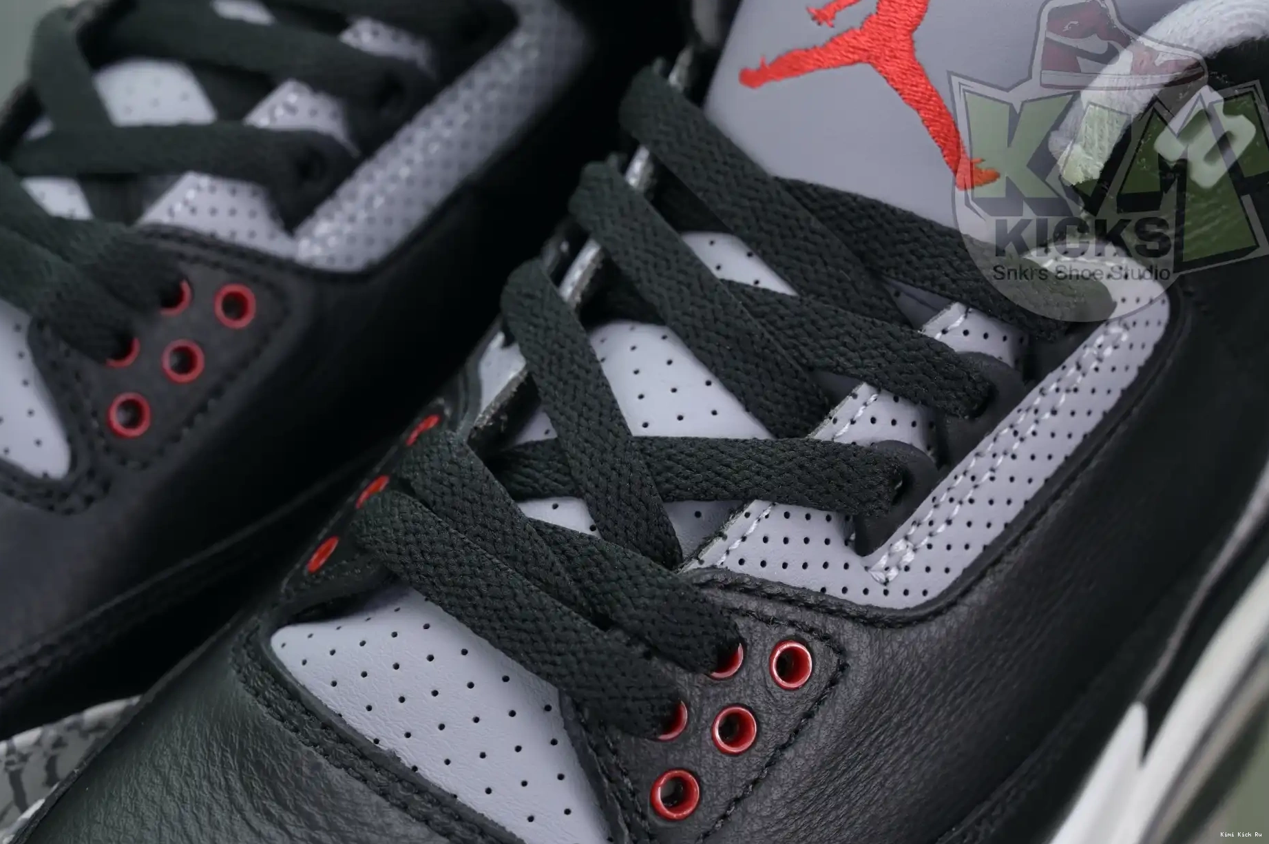 Air Cement Jordan Reimagined” 3“Black Kimikick 0607